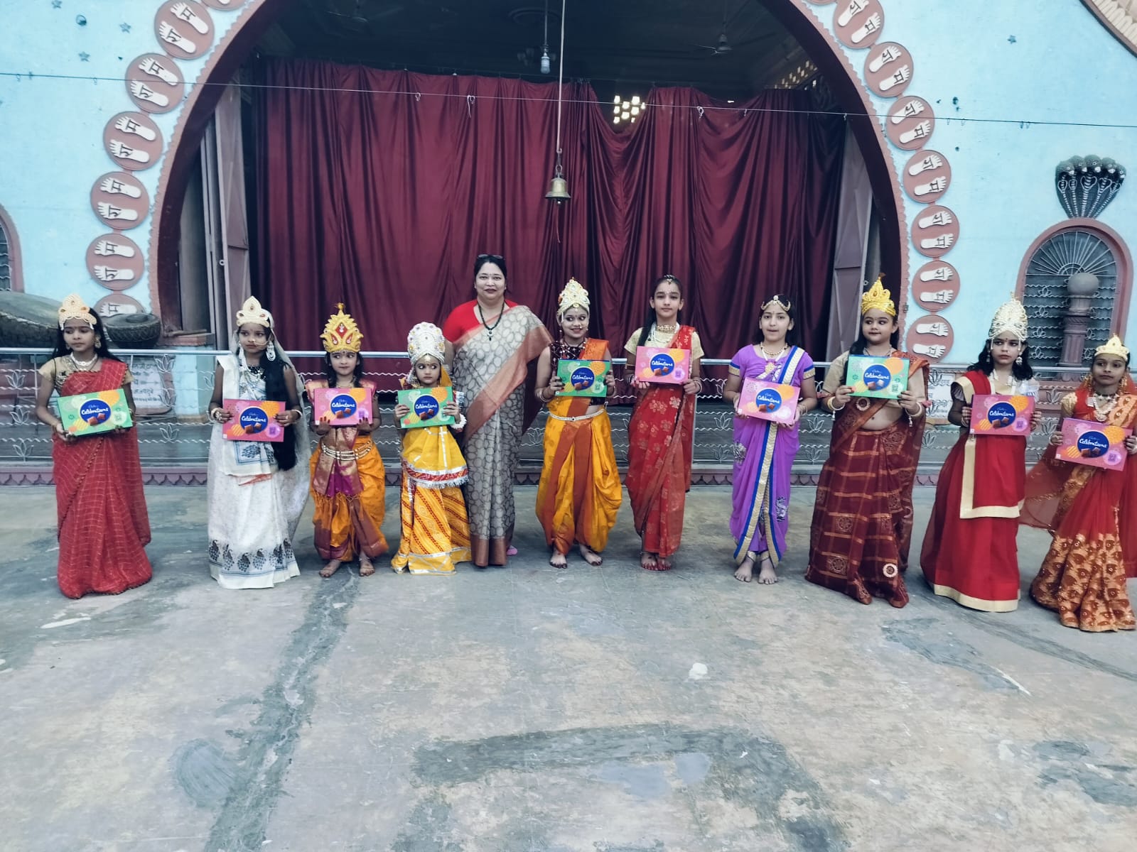 Students celebrating Indian culture