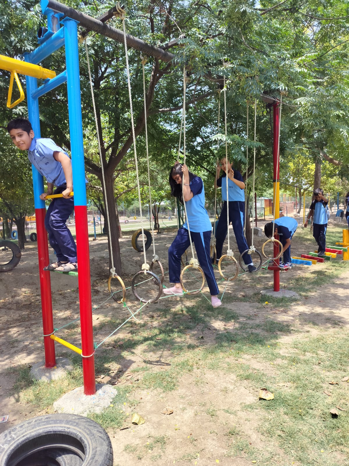 Students enjoying outdoor sports activities
